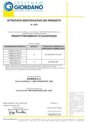 Certificazione Avvenia – documento 7
