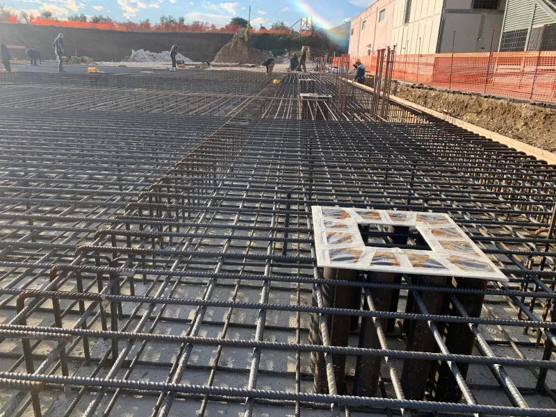 Istituto Giordano – fase di lavorazione in cantiere
