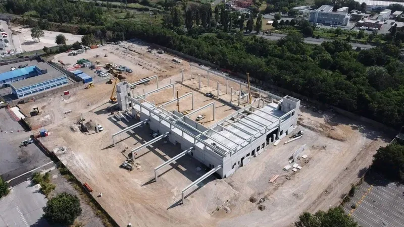Istituto Giordano – fase di lavorazione in cantiere
