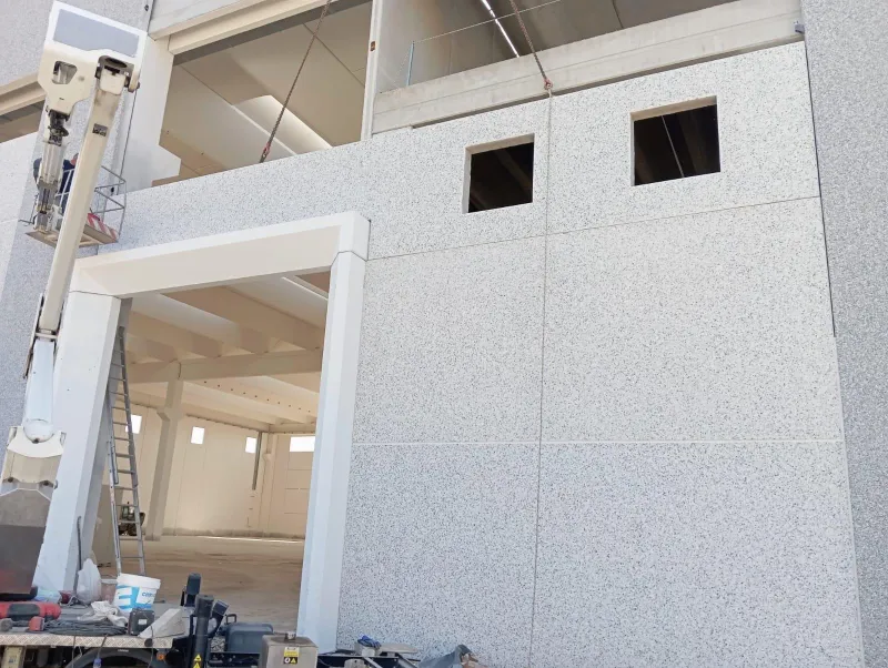Istituto Giordano – fase di lavorazione in cantiere