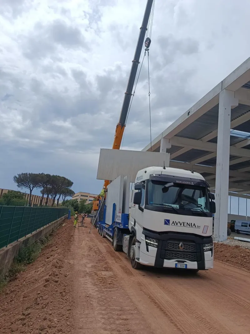 Istituto Giordano – fase di lavorazione in cantiere